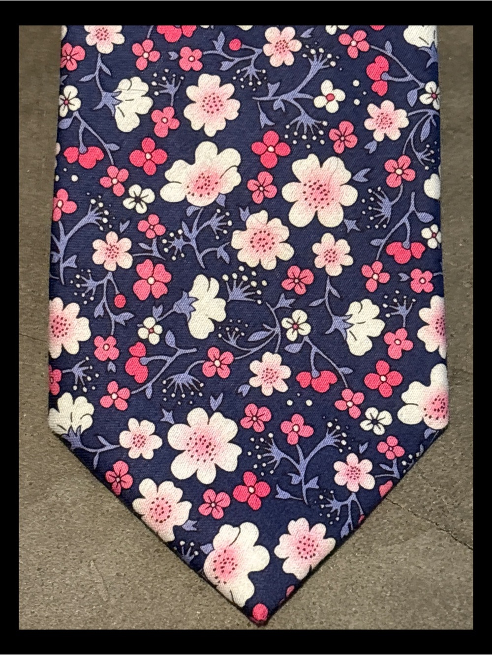 Vintage Tommy Hilfiger Floral  Skinny Tie - cotton Fabric